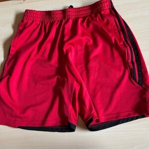 Men's Size XL Starter Athletic Red Performance Basketball Shorts black trim